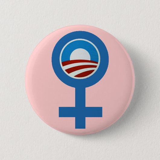 VROUWEN VOOR BARACK OBAMA CAMPAIGN BUTTON (Voorkant)