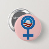 VROUWEN VOOR BARACK OBAMA CAMPAIGN BUTTON (Voorkant /achterkant)