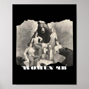 Vrouwen voor Beren 4b Beweging Feministische Empow Poster
