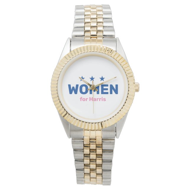 Vrouwen voor Harris 2024 Horloge (Voorkant)