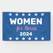 Vrouwen voor Harris 2024 Spandoek (Horizontaal)