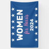 Vrouwen voor Harris 2024 Spandoek (Verticaal)