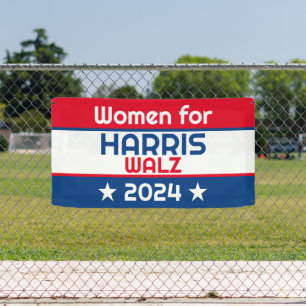 Vrouwen voor Harris Walz 2024 Big Spandoek
