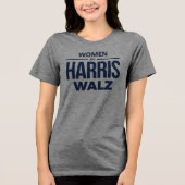 Vrouwen voor Harris Walz Tri-Blend Shirt (Voorkant)