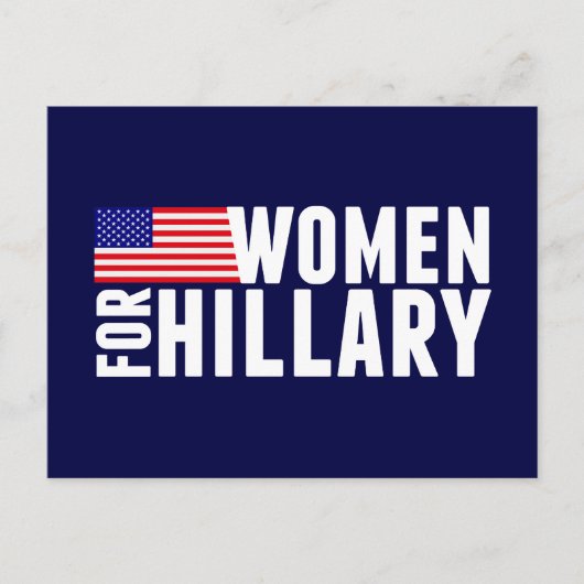 Vrouwen voor Hillary Briefkaart (Voorkant)