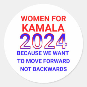 Vrouwen voor Kamala Harris 2024 Verkiezingen Ronde Sticker