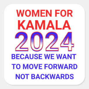 Vrouwen voor Kamala Harris 2024 Verkiezingen Vierkante Sticker