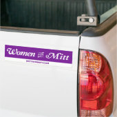 Vrouwen voor Mitt Romney Bumpersticker (Paars) (Op Truck)