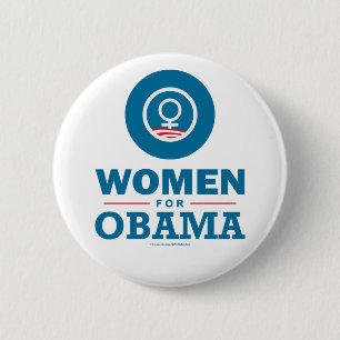 Vrouwen voor Obama Ronde Button 5,7 Cm