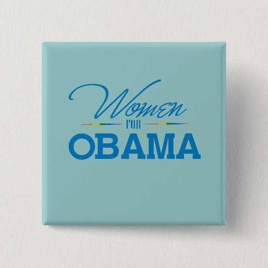Vrouwen voor Obama Vierkante Button 5,1 Cm (Voorkant)