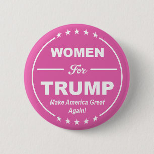 VROUWEN VOOR TRUMP! Roze Patriot! Meidengestuur! G Ronde Button 5,7 Cm