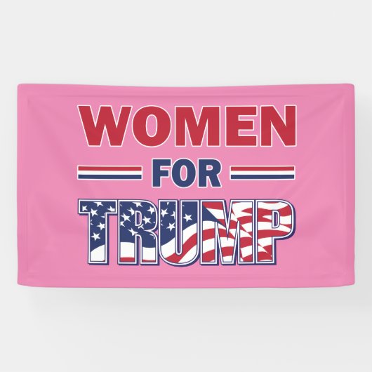 Vrouwen voor Trump Spandoek (Horizontaal)