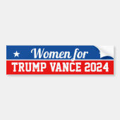 Vrouwen voor Trump Vance 2024 Bumpersticker (Voorkant)