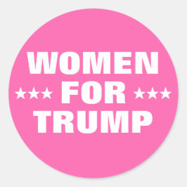 Vrouwen voor Trump verkiezing MAGA roze Ronde Sticker