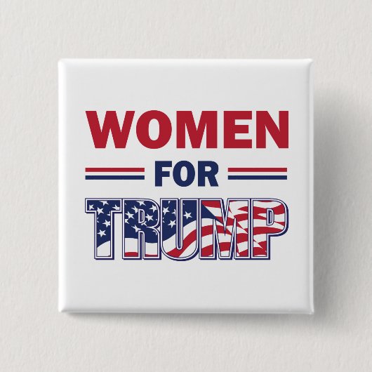 Vrouwen voor Trump Vierkante Button 5,1 Cm (Voorkant)