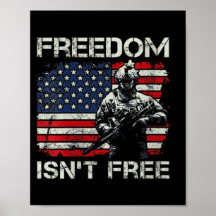 Vrouwen vrijheid is niet - militair soldaat vetera poster