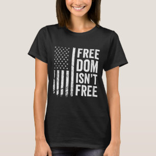 Vrouwen vrijheid is niet - veteranendag patriottis t-shirt