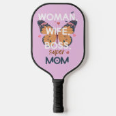 Vrouwen, vrouw, baas, super mam pickleball paddle (Voorkant)