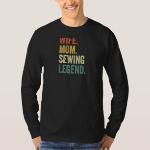 Vrouwen Vrouw Moeder Naaien Legende Gehaakte Breie T-shirt