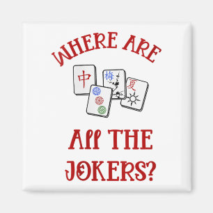 Vrouwen waar zijn alle jokers grappig mahjong v-ne magneet