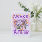 Vrouwen wakker briefkaart (Staand voorkant)