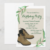 Vrouwen wandelen verjaardagsfeestje kaart (Voorkant / Achterkant)