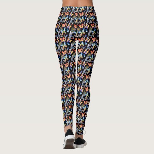 Vrouwen Waterverf Vlinder Leggings (Achterkant)