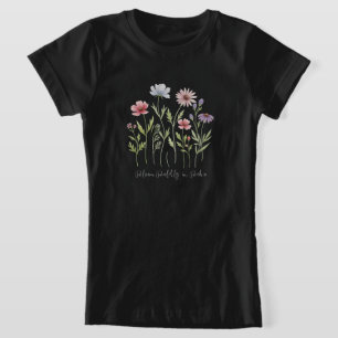 Vrouwen Waterverf Wildflowers Boho Floral Boho T-shirt