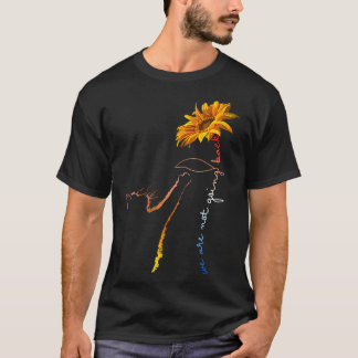 Vrouwen We gaan niet terug Schattigee Cat Sunflowe T-shirt