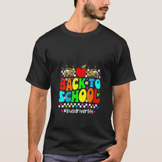 Vrouwen welkom terug op school Groovy kostuumschoo T-shirt (Voorkant)