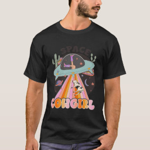 Vrouwen Westerne Ruimte Cowgirl Design T-shirt
