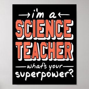 Vrouwen Wetenschapsleraar Superleuk Grappige Nerd Poster