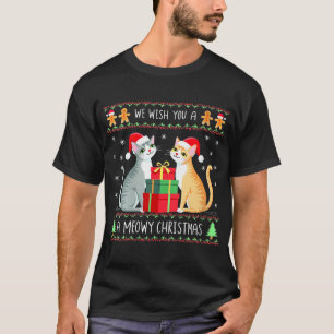 Vrouwen Wij wensen u een Meowy Catmas Santa Hat le T-shirt