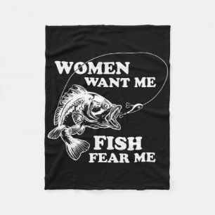 Vrouwen willen dat ik vis vrees me grappige vaders fleece deken