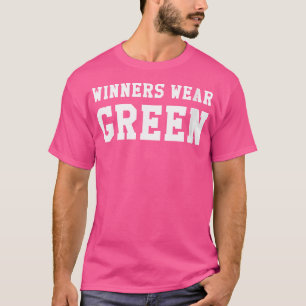 Vrouwen Winnaars Draag Green Camp Color War Team C T-shirt