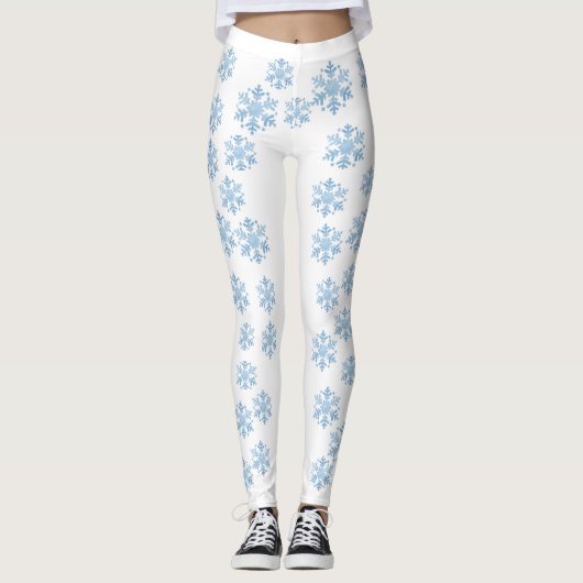 Vrouwen Winter Snowflake Leggings (Voorkant)