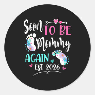 Vrouwen worden binnenkort weer mama 2026 moederdag ronde sticker