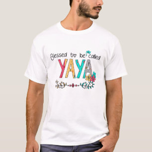 Vrouwen worden 'Yaya Happy Moederdag' genoemd T-shirt