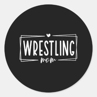 Vrouwen Worstelen Mom Shirt Funny Wrestle Wrestler Ronde Sticker