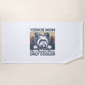 Vrouwen Yorkie Mom _Yorkshire Mama Dog Moederdag Strandlaken