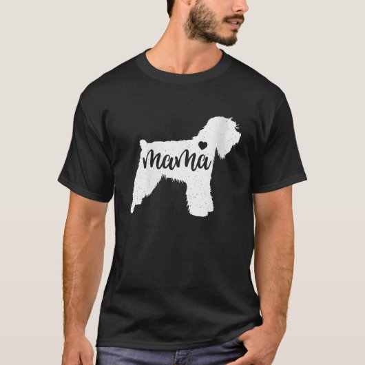 Vrouwen Zachte Gecoate Tarwe Terriër Mama Hond Moe T-shirt (Voorkant)
