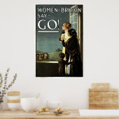 Vrouwen zeggen GO Poster (Keuken)