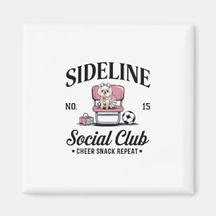 Vrouwen zijlijn sociale club voetbal moeder wedstr magneet