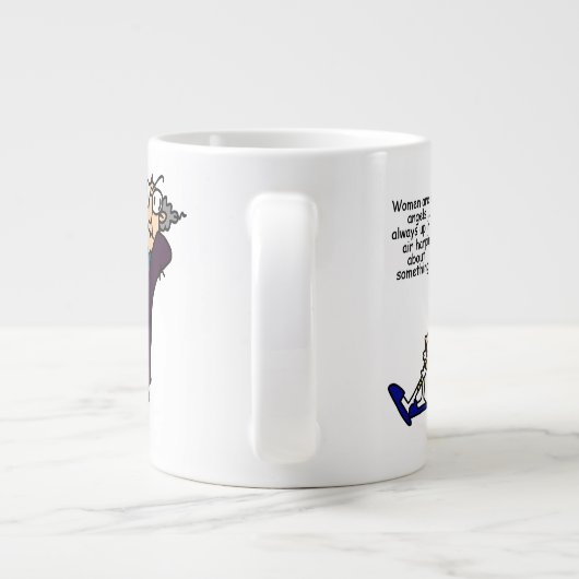 Vrouwen zijn als engelen extra grote mok (Achterkant)