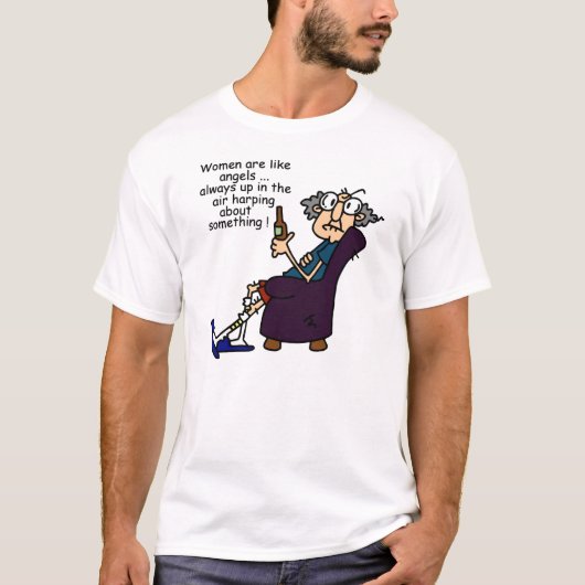 Vrouwen zijn als engelen t-shirt (Voorkant)