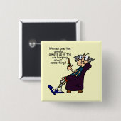 Vrouwen zijn als engelen vierkante button 5,1 cm (Voorkant /achterkant)