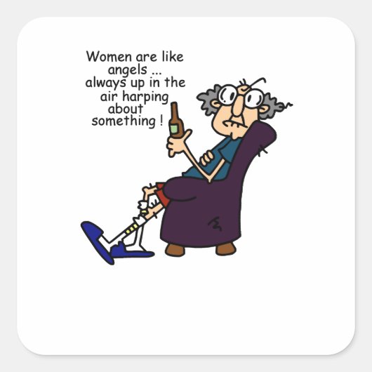Vrouwen zijn als engelen vierkante sticker (Voorkant)