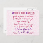 Vrouwen zijn Angels Briefkaart (Voorkant / Achterkant)