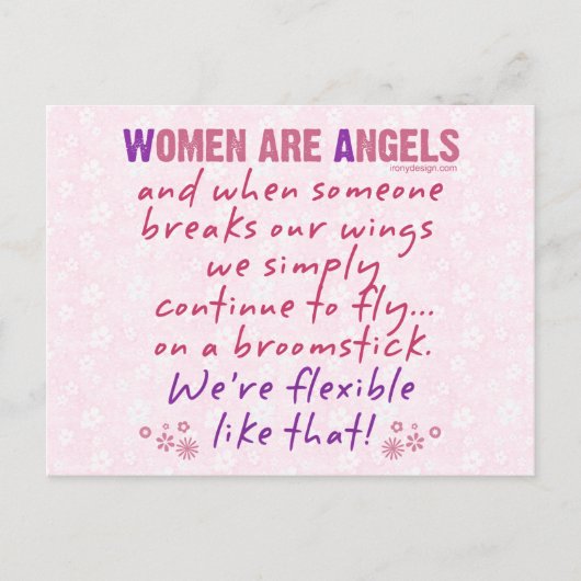 Vrouwen zijn Angels Briefkaart (Voorkant)