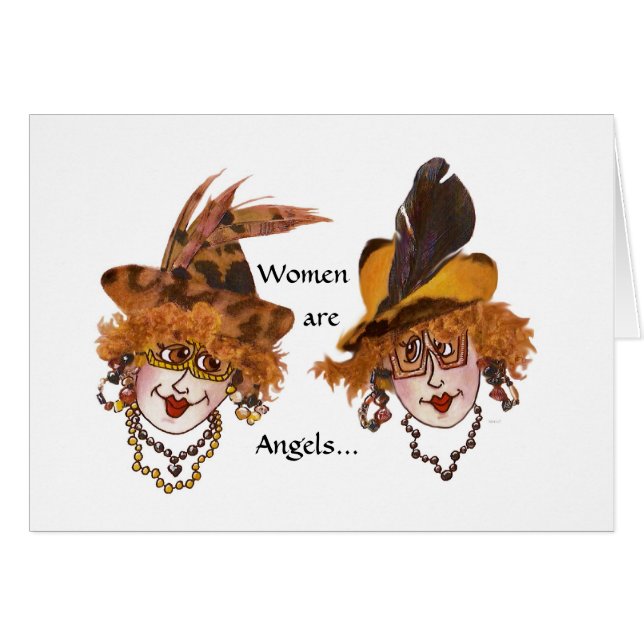 Vrouwen zijn Angels Card (Voorkant Horizontaal)